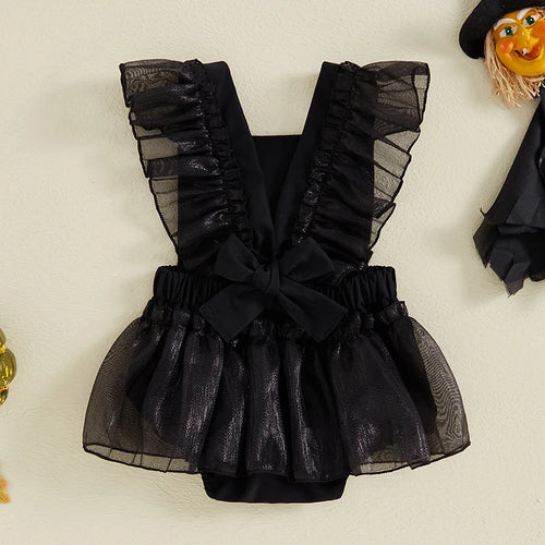 Bébé déguisé en squelette pour Halloween, barboteuse noire 6 mois
