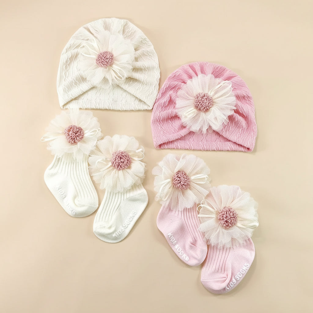 Accessoire bébé - Chapeau et chaussette
