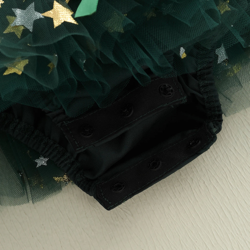 Barboteuse de noël bébé - Noeud de noël