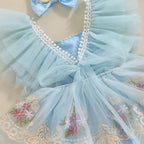 Barboteuse princesse bébé fleurie