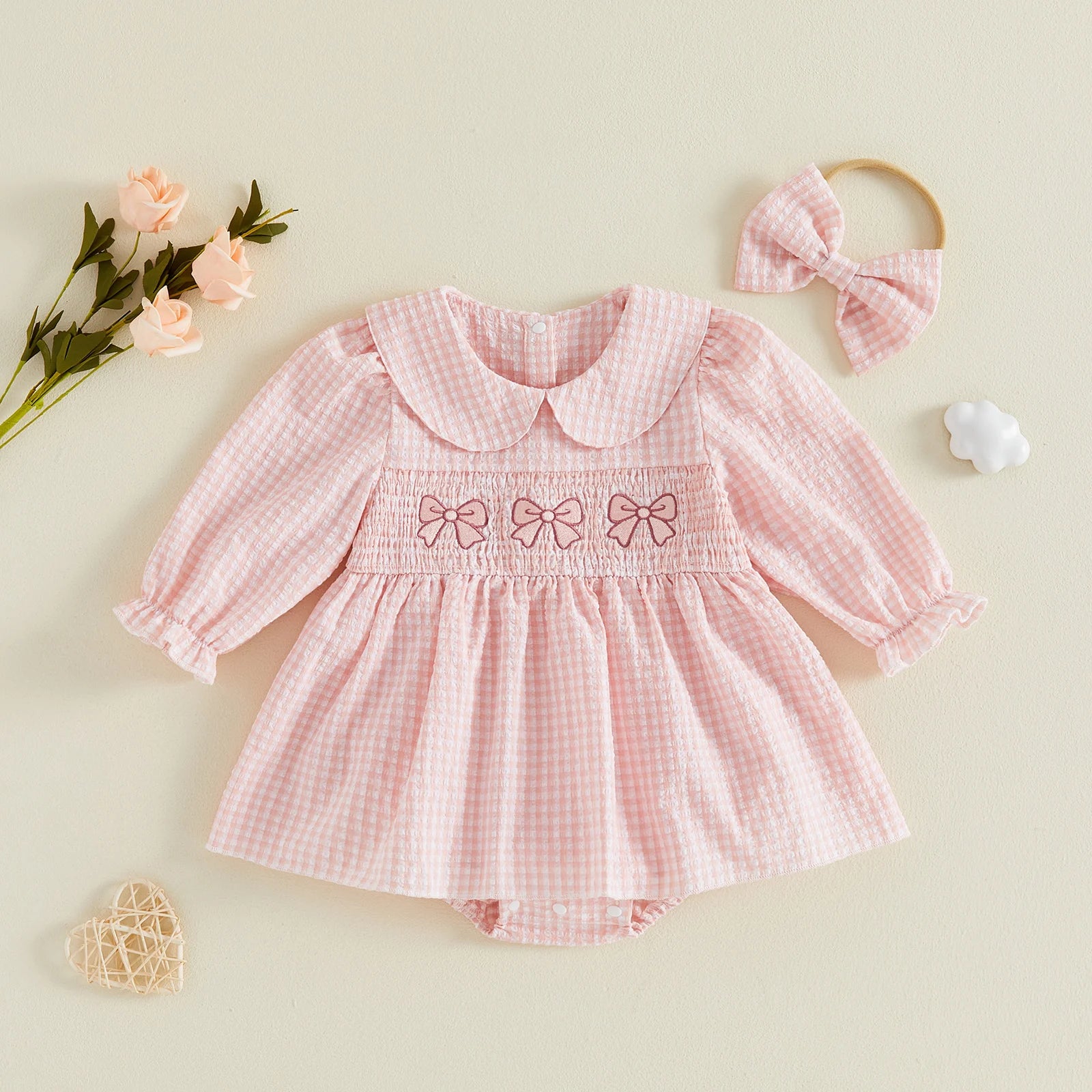 Barboteuse bébé rose - Loli
