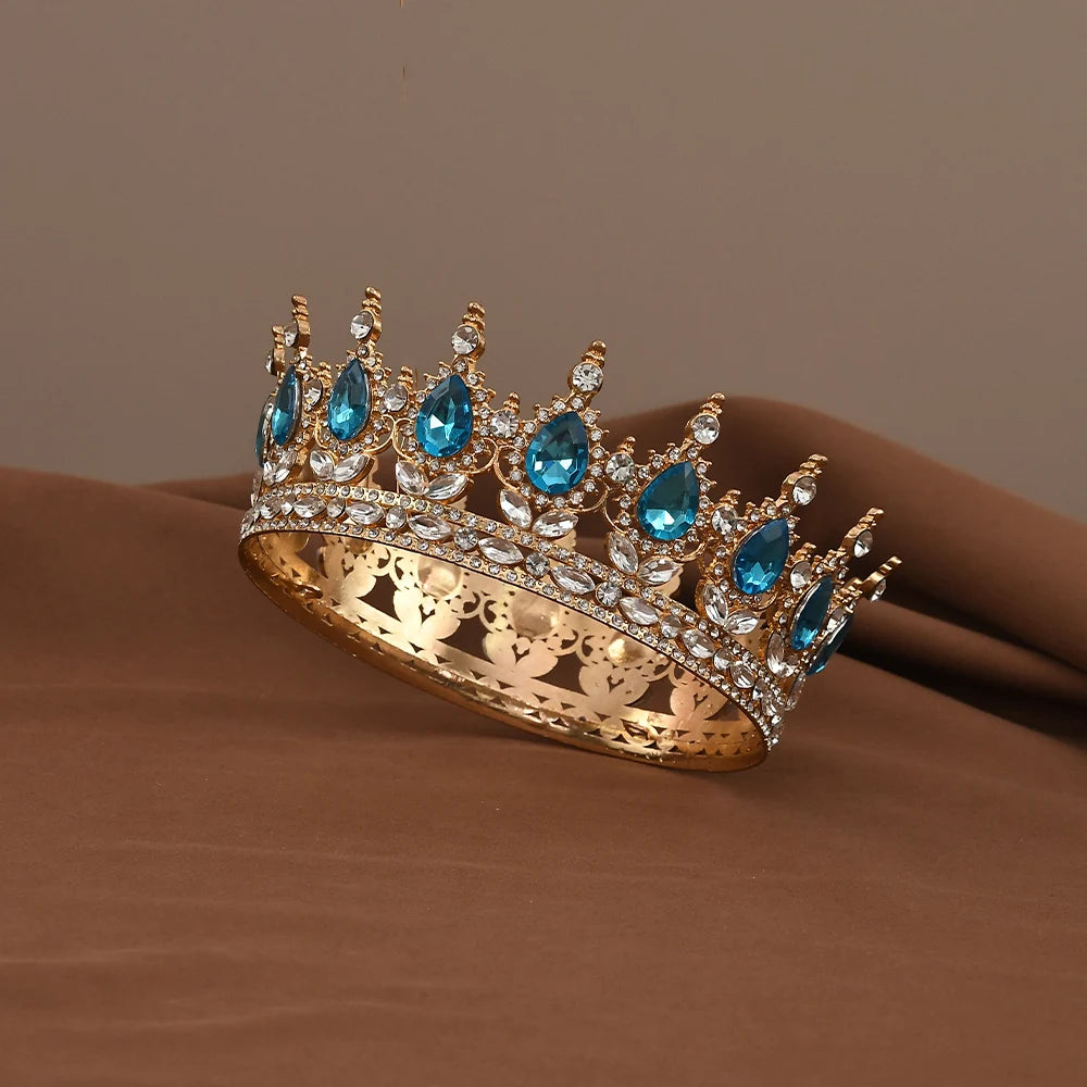 Couronne princesse - Ronde et saphir