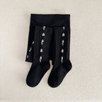 Collant di cotone floreale