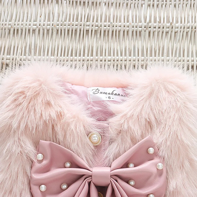 Gilet di pelliccia senza maniche per bambini