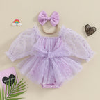 Barboteuse robe bébé petit coeur