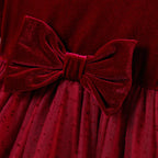 Robe mère et fille de noël - Rouge velour