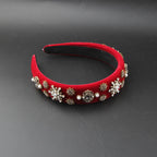 Diadema navideña con pedrería