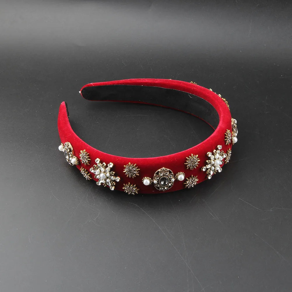 Cerchietto natalizio con strass