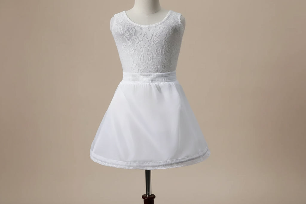 Jupon 1 cerceau enfant blanc