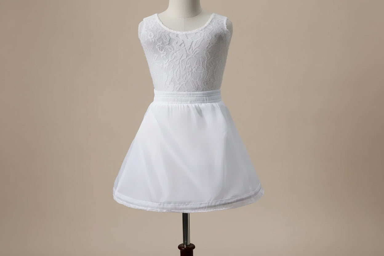 Jupon 1 cerceau enfant blanc