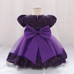 Robe de Noël fille fleur violette