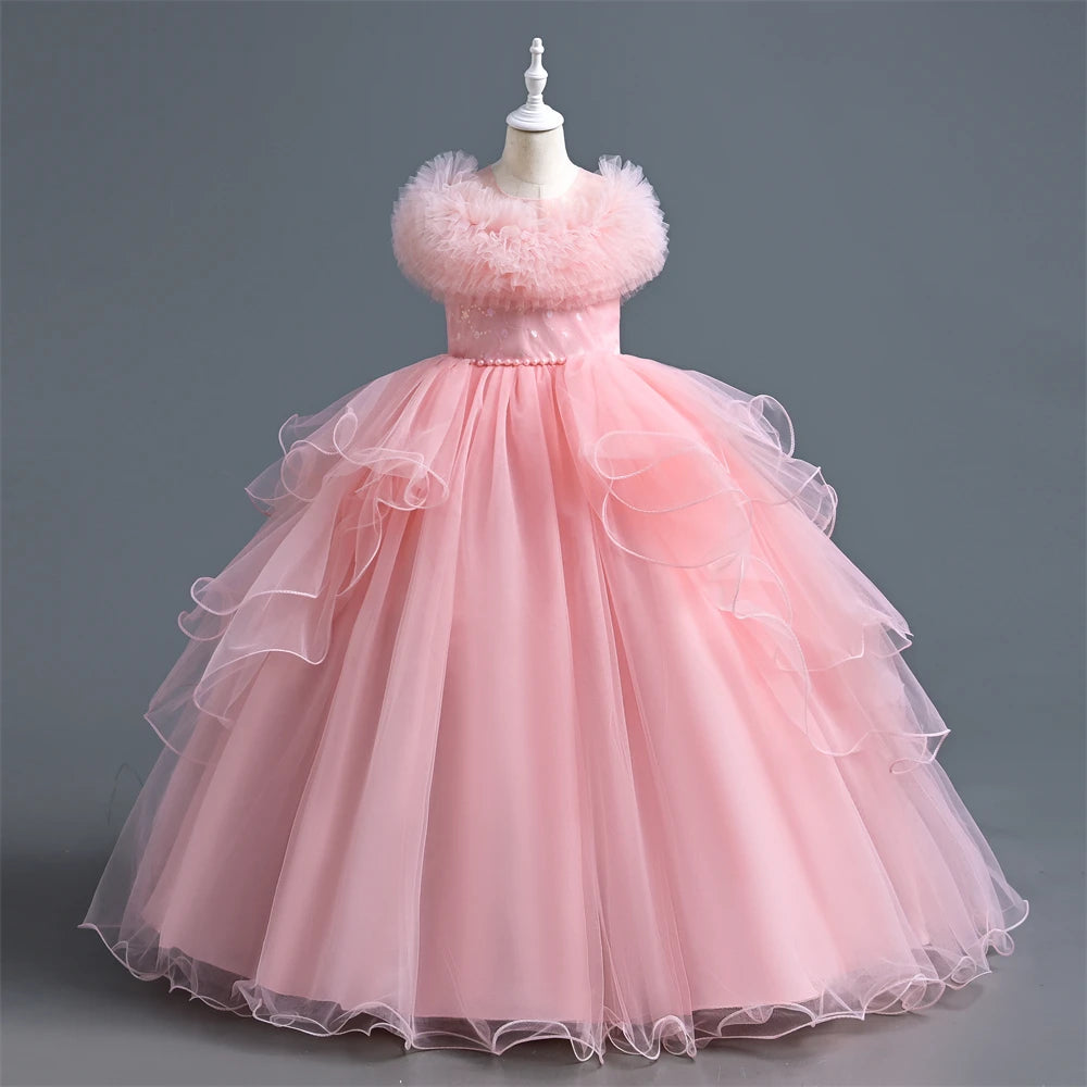 Vestido formal infantil brillante