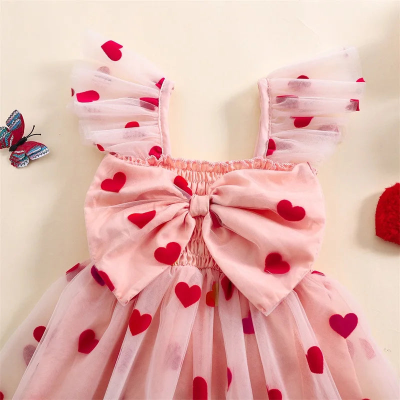 Robe coeur rouge enfant Valentina