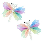 Barrette papillon lot de 2 arc-en-ciel