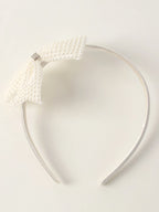 Serre tête nœud en perle fille