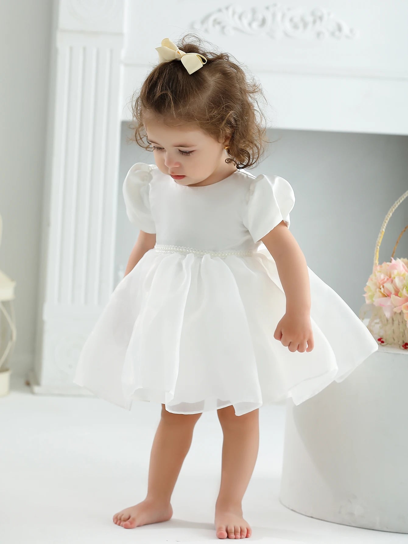 Vestido formal blanco Coralie para niños