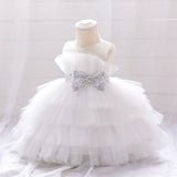 Robe pour noël fille froufrou blanc