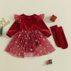 Barboteuse bébé fille - Robe + chaussette