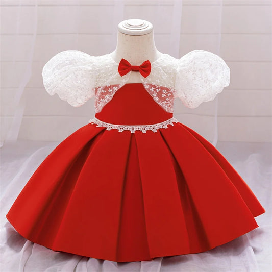 Robe de cérémonie rouge noël