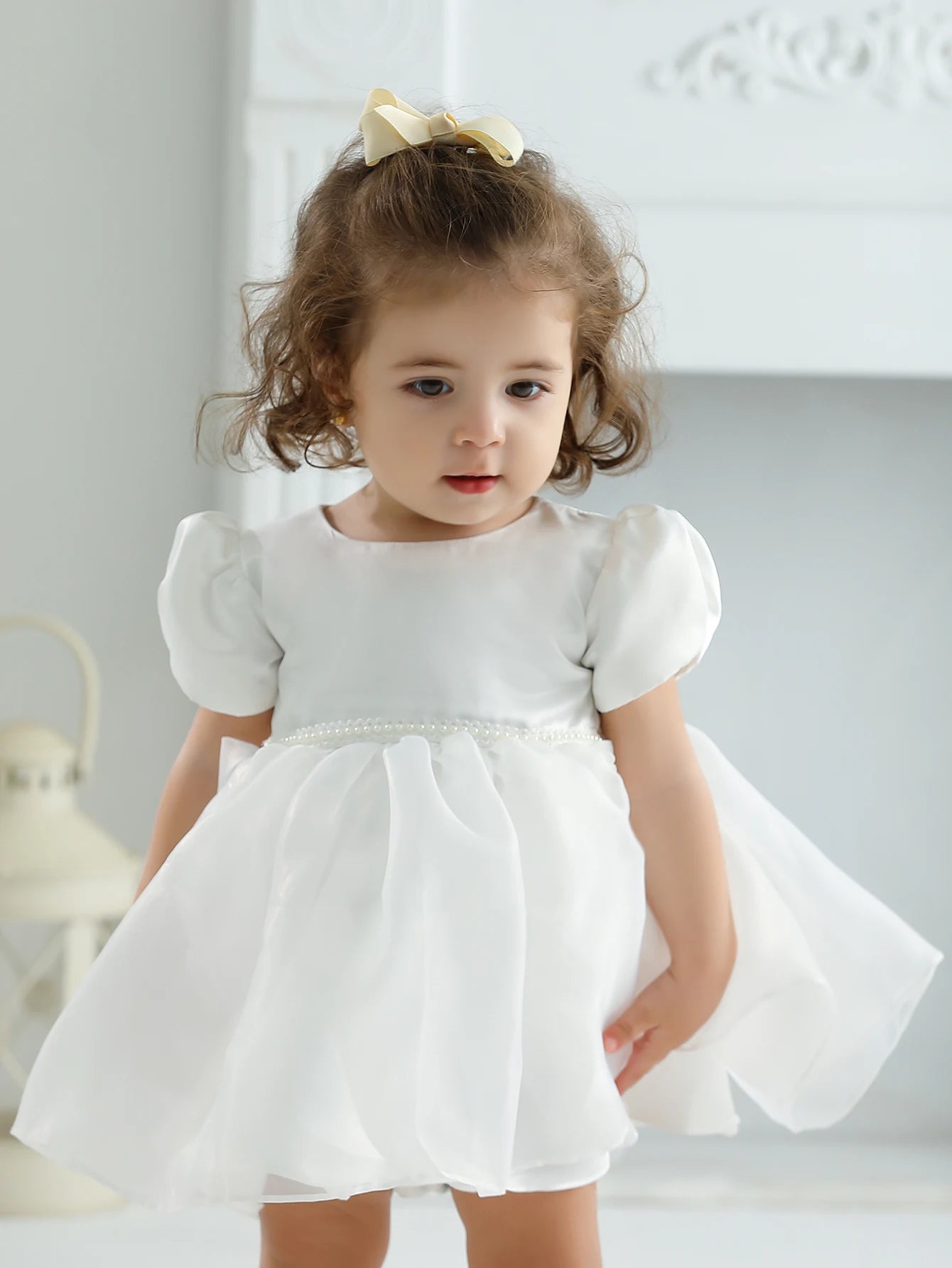 Vestido formal blanco Coralie para niños