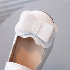 Ballerine in similpelle con fiocco per bambina