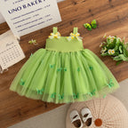 Robe enfant papillon fleurie