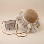 Ensemble d'accessoires enfant cérémonie - Chapeau + sac bohème