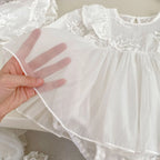 Barboteuse de baptême bébé - légère et blanche