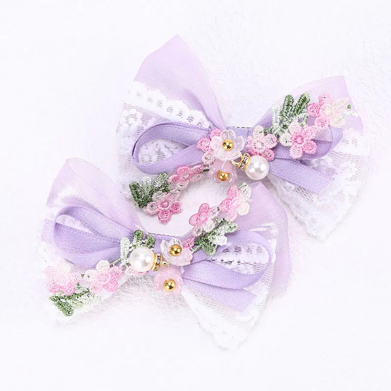 Accessoire cheveux fille barrettes en fleurs