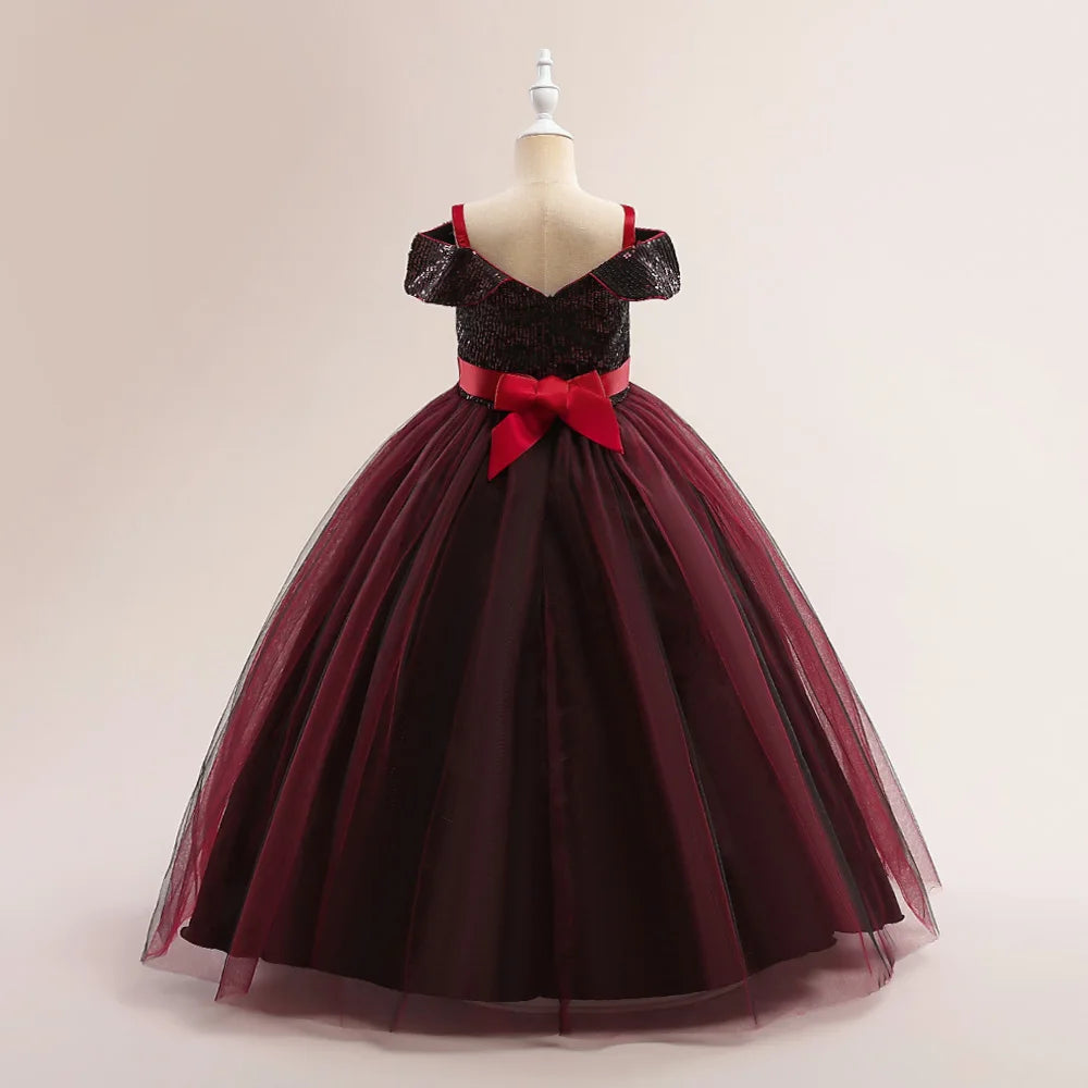 Vestido largo de princesa para cumpleaños
