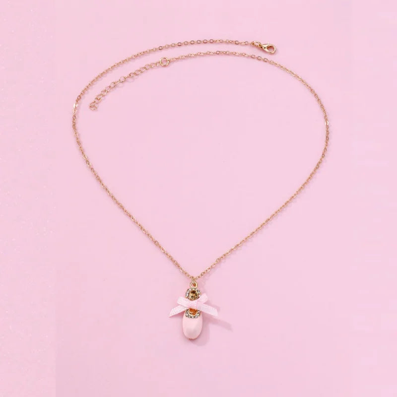 Collier enfant - Ballerine rose - L'univers de la licorne
