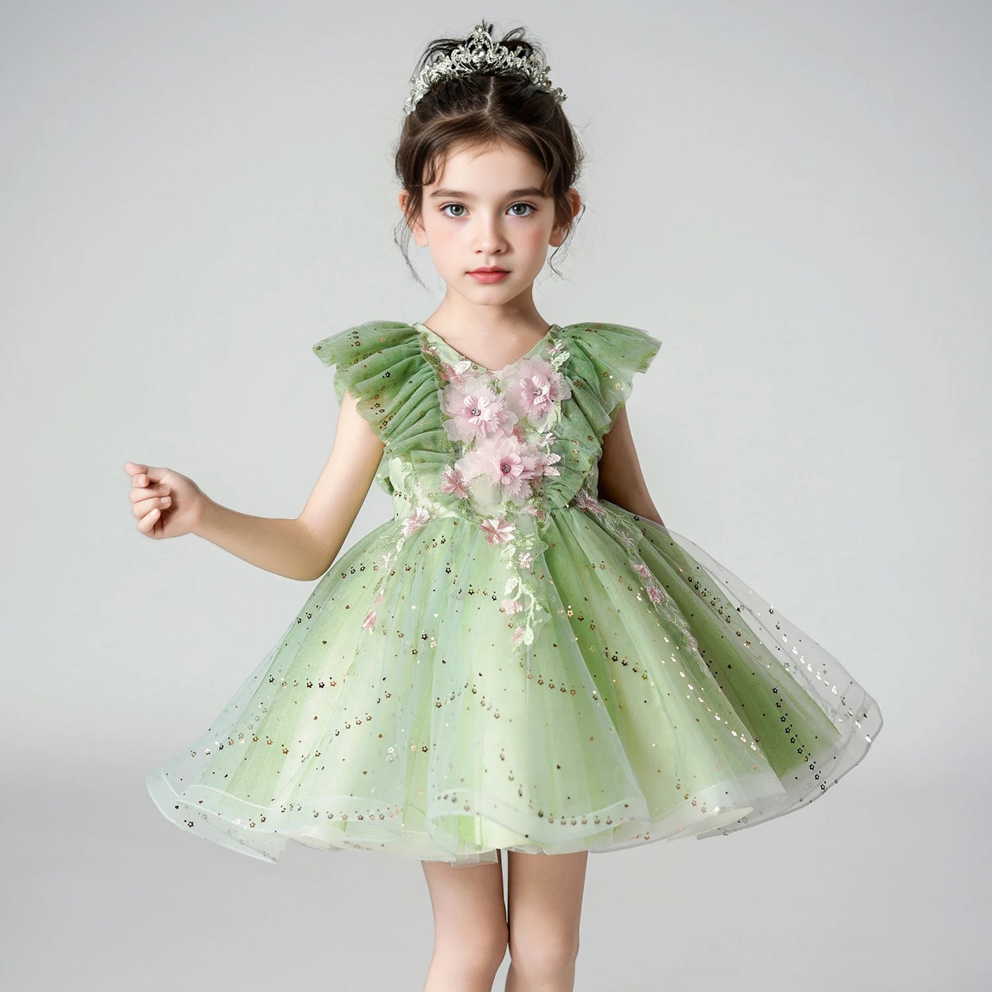 Robe enfant vert Jessica