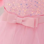 Vestido de cumpleaños para niña, talla grande, rosa