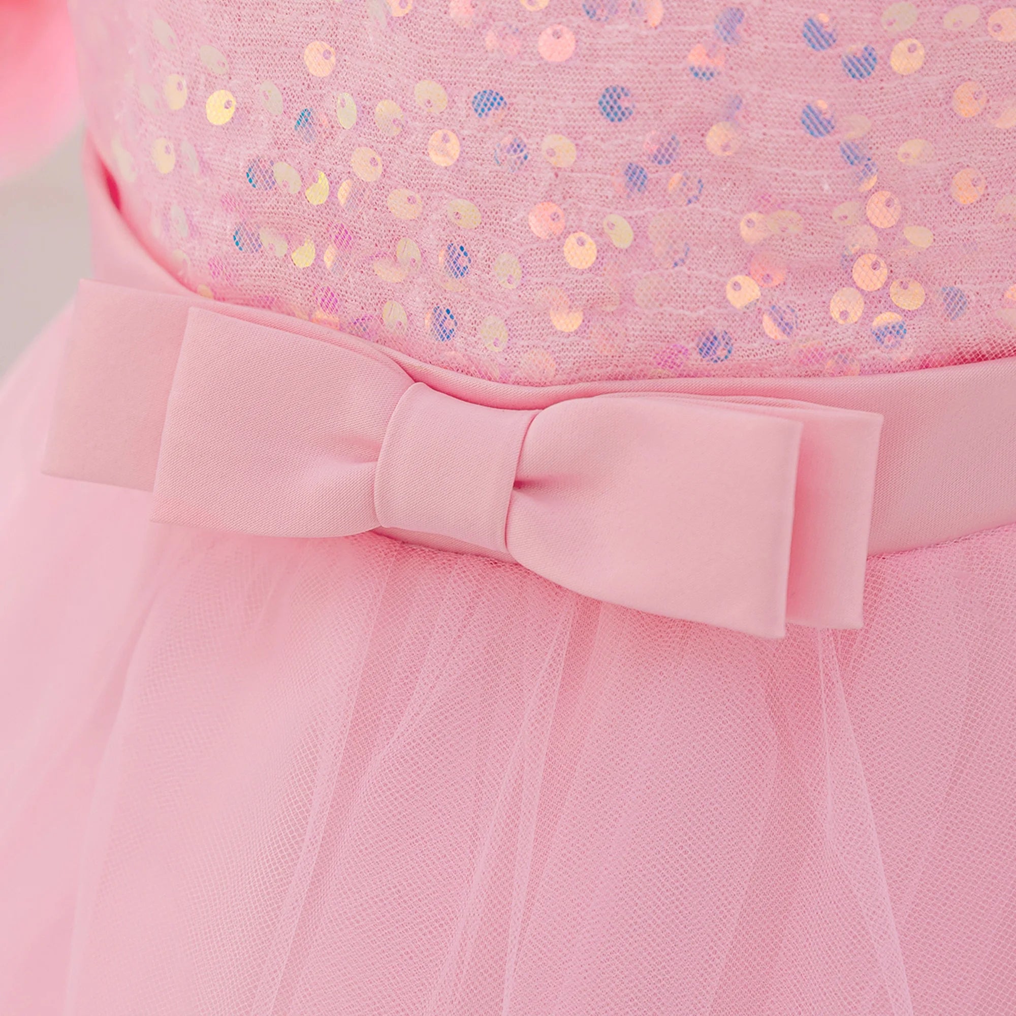 Vestido de cumpleaños para niña, talla grande, rosa