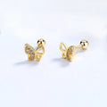 Boucle d'oreille enfant - Papillon strass - L'univers de la licorne