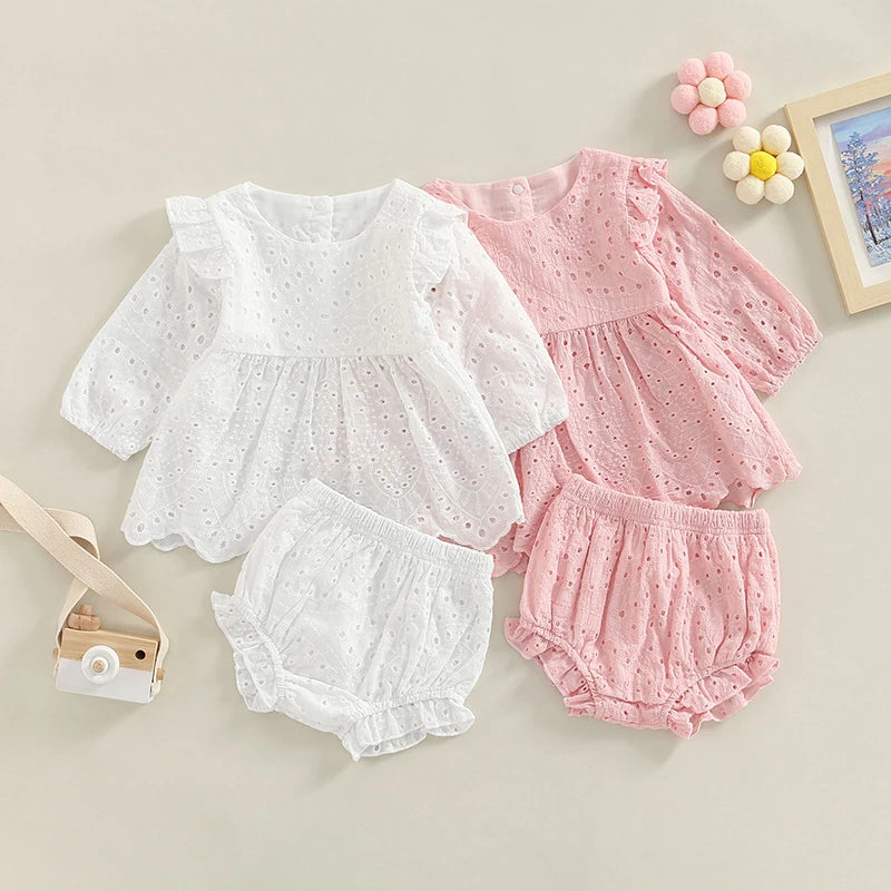 Robe bébé baptême avec short
