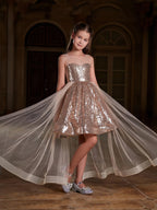 Vestido de gala navideño para niñas