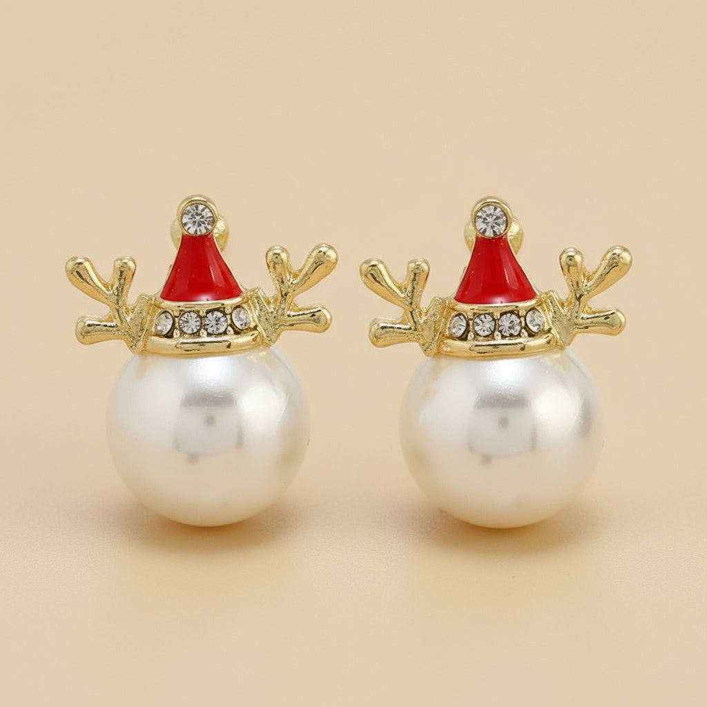 Boucle d'oreille fille - Perle de Noël - L'univers de la licorne