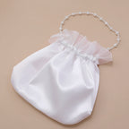 Pochette blanche fleurs - Baptême