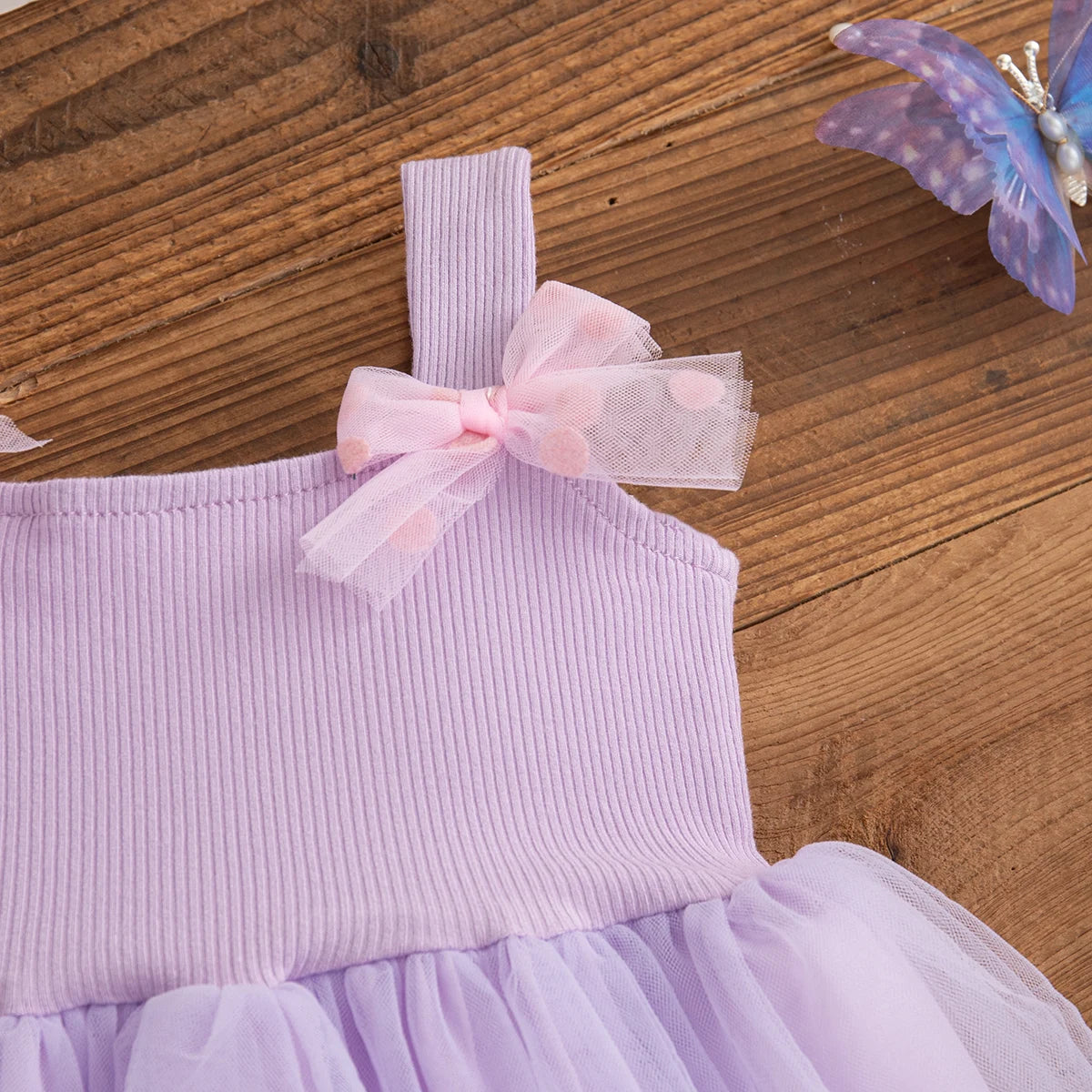 Robe enfant papillon fleurie