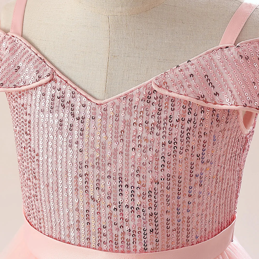 Vestido largo de princesa para cumpleaños