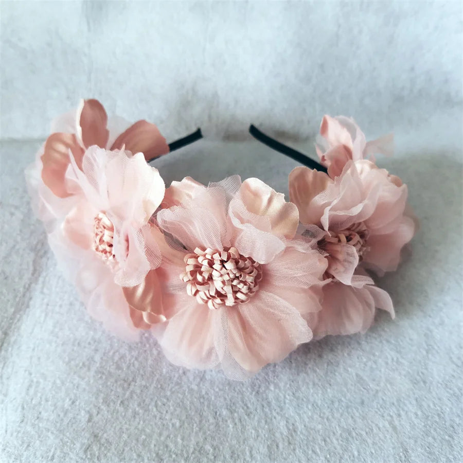 Diadema floral infantil