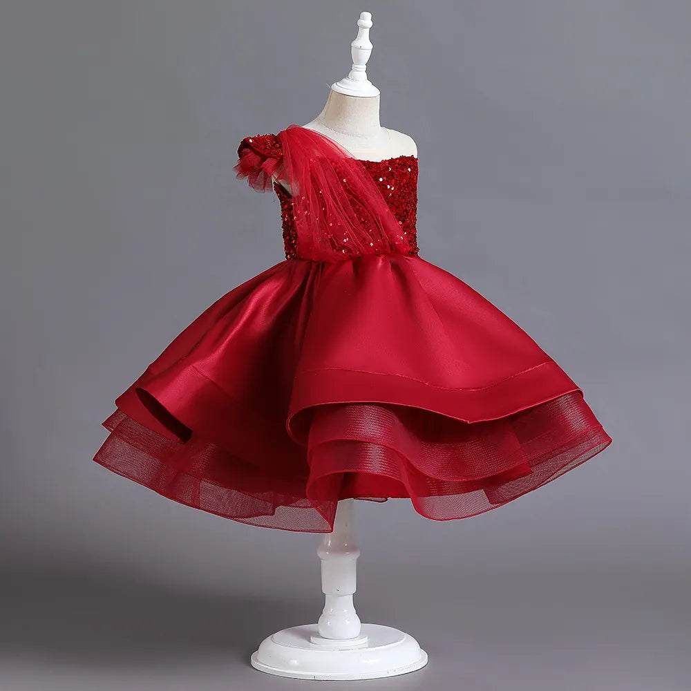 Vestido formal de lentejuelas de lujo