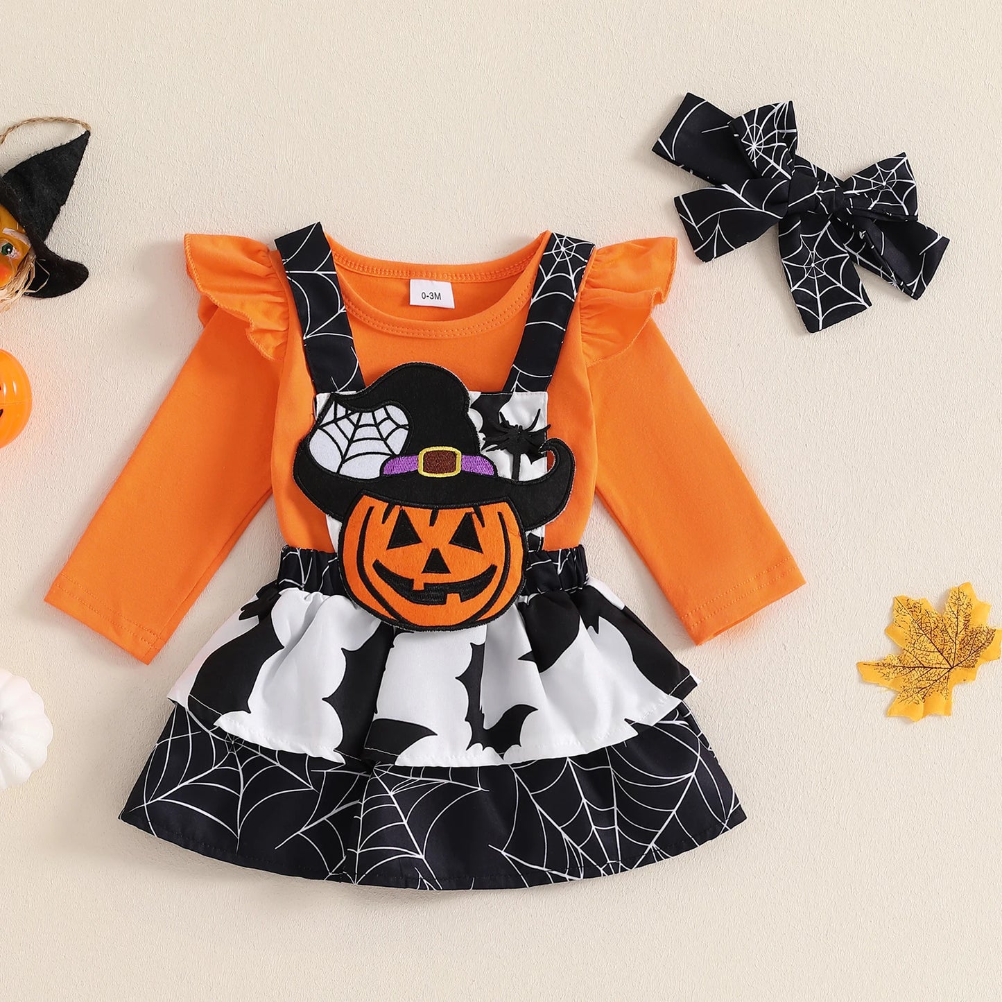 Ensemble Halloween pour bébé 3 pièces