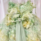 Robe de princesse fille - Fleurs et perles