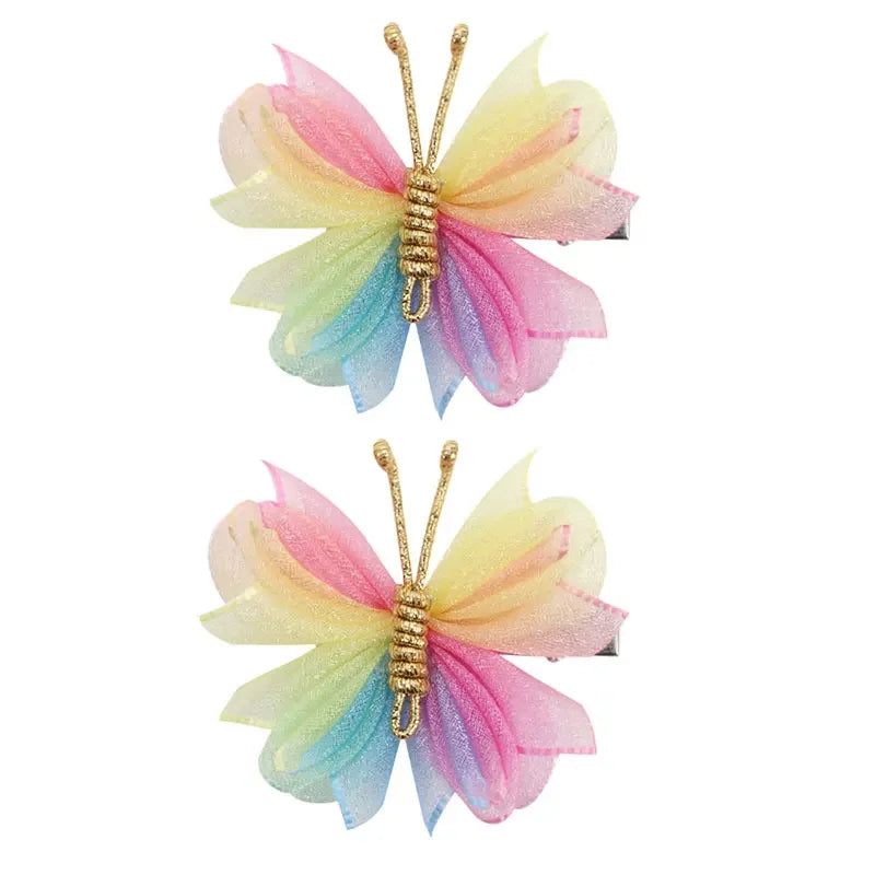 Barrette papillon lot de 2 multicolor