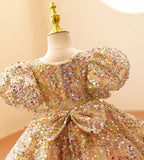 Robe princesse ado champagne paillette