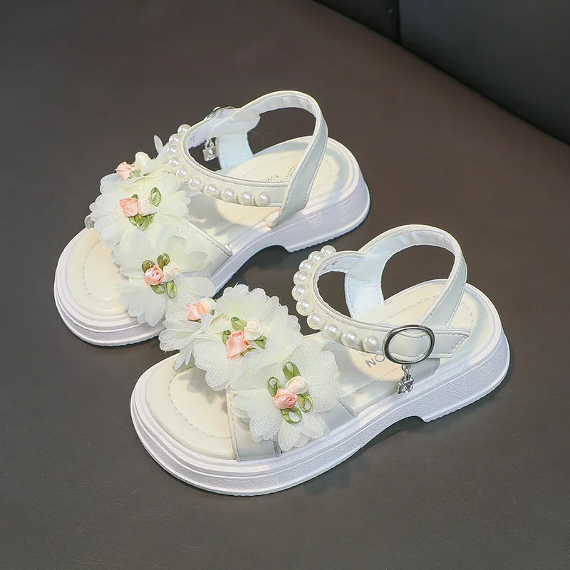 Sandali eleganti per bambini con fiori