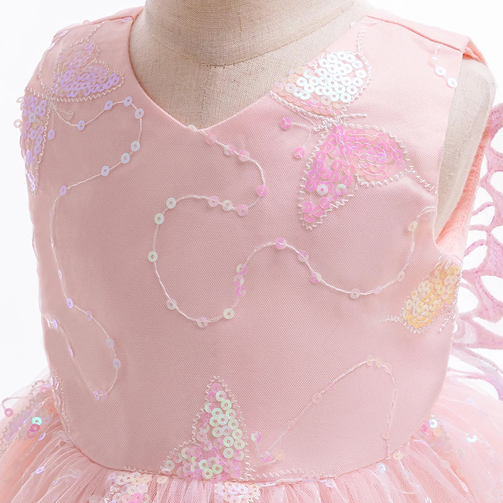 Vestido mariposa neón para niños 