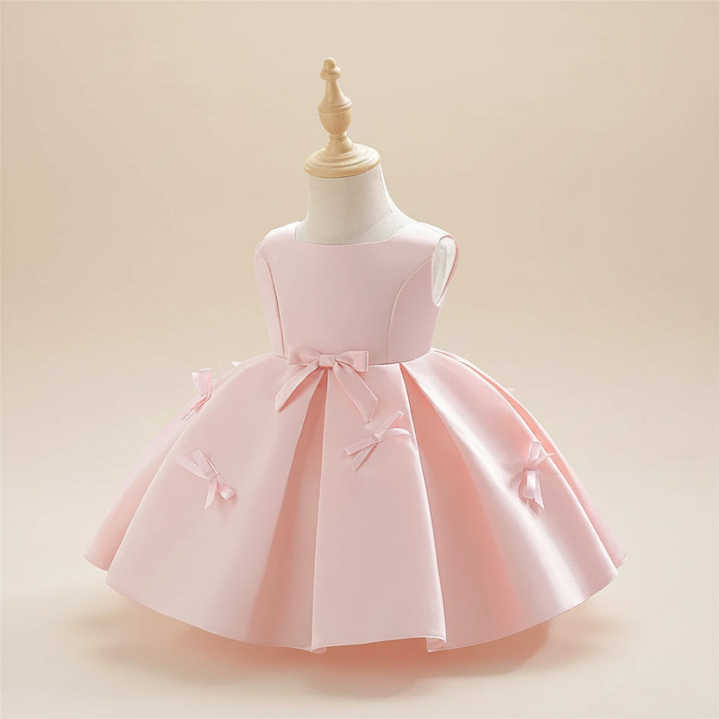 Robe anniversaire bébé - Noeud papillon Léane